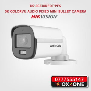 DS-2CE10KF0T-PFS 3K ColorVu audio fixed mini bullet camera in Sri Lanka