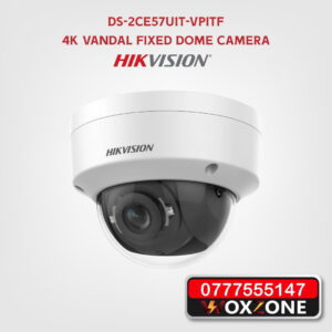 DS-2CE57U1T-VPITF Hikvision 4K 8mp vandal fixed dome camera in Sri Lanka